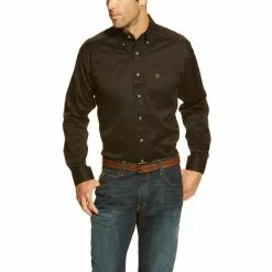 Ariat Men's Solid Twill Shirt - Black