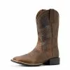 Ariat Men's Sport Wide Square Toe Boot - Distressed Brown