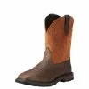 Ariat Men's Groundbreaker Wide Square Steel Toe Boot - Brown/Ember