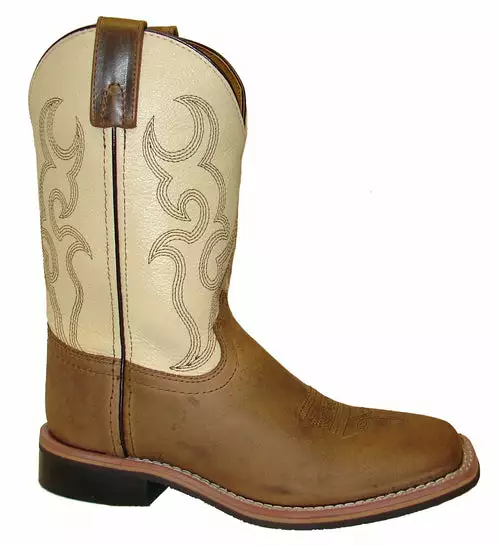 Smoky Mountain Youth Scout Brown/Cream Cowboy Boot 1 Smoky Mountain Youth Scout Brown/Cream Cowboy Boot