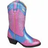 Smoky Mountain Girl's Toddler Lila Blue/Pink Cowboy Boot