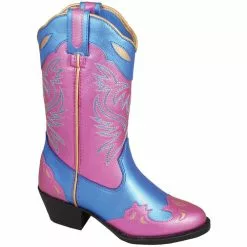 Smoky Mountain Girl's Toddler Lila Blue/Pink Cowboy Boot