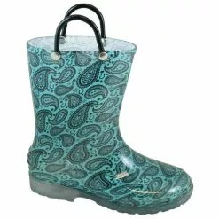 Smoky Mountain Girl's Toddler Lightning Turquoise Pvc Boot
