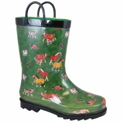 Smoky Mountain Toddler Green Rubber Boot