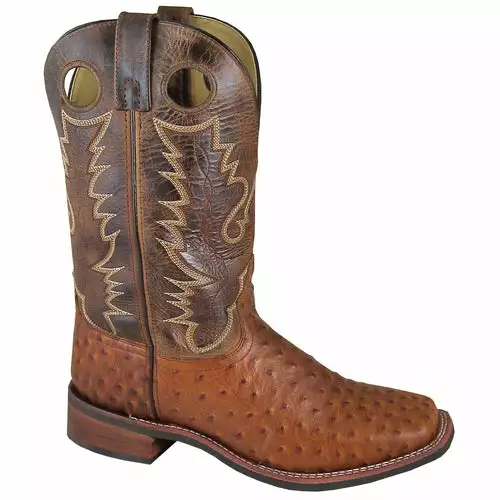 Smoky Mountain Men's Danville 11" Cognac/Brown Crackle Cowboy Boot 1 Smoky Mountain Men's Danville 11" Cognac/Brown Crackle Cowboy Boot
