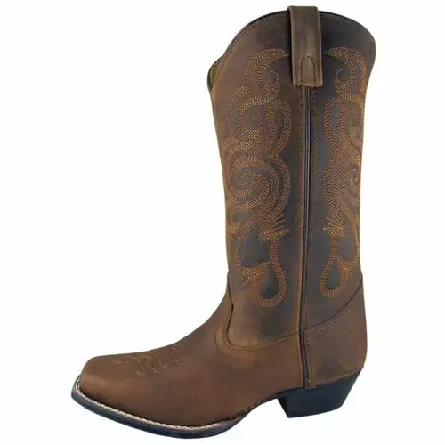 Smoky Mountain Women's Brown Oil Distress Square Toe Boot 1 Smoky Mountain Women's Brown Oil Distress Square Toe Boot
