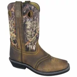 Smoky Mountain Women's Brown Oil Distress/Camo Square Toe Boot