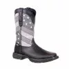 Durango Men's Black And Grey Faded Flag Cowboy Boots